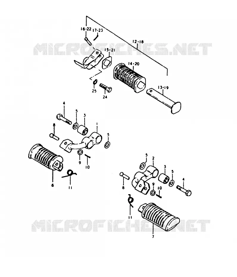 FOOTREST Suzuki MOTO 1000 GS 1980  GS1000T(T)