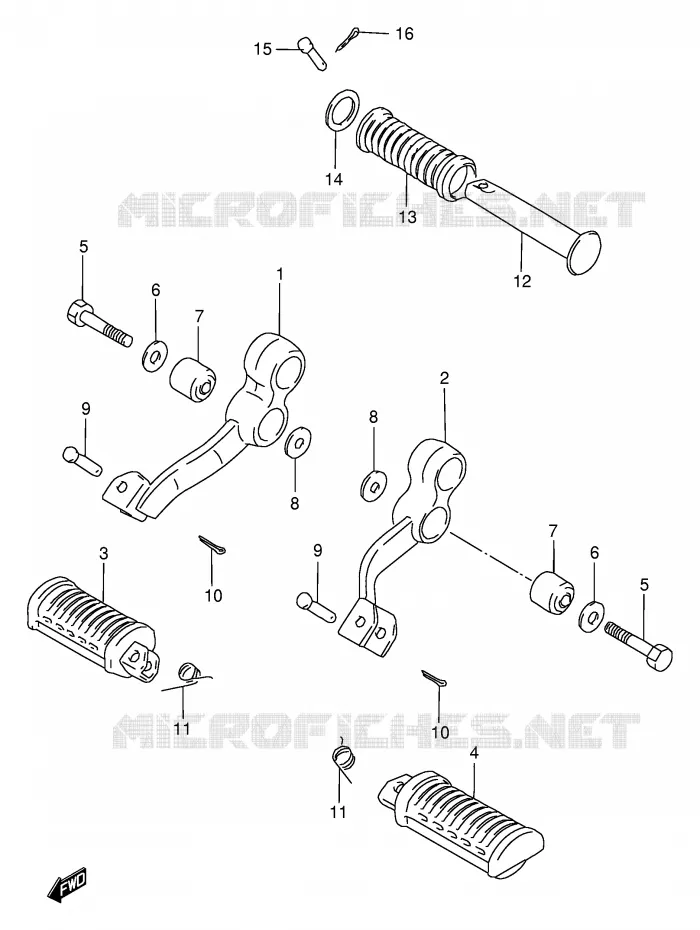 FOOTREST Suzuki MOTO 250 GN 2000  GN250Y(E2)