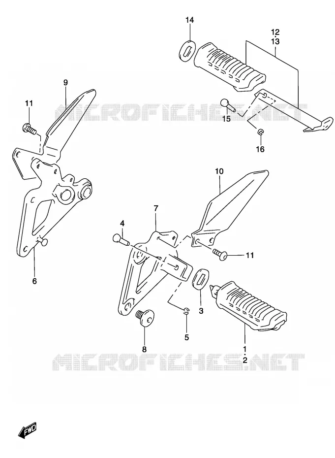 FOOTREST Suzuki MOTO 500 GS-F 2004  GS500FK4(P19)