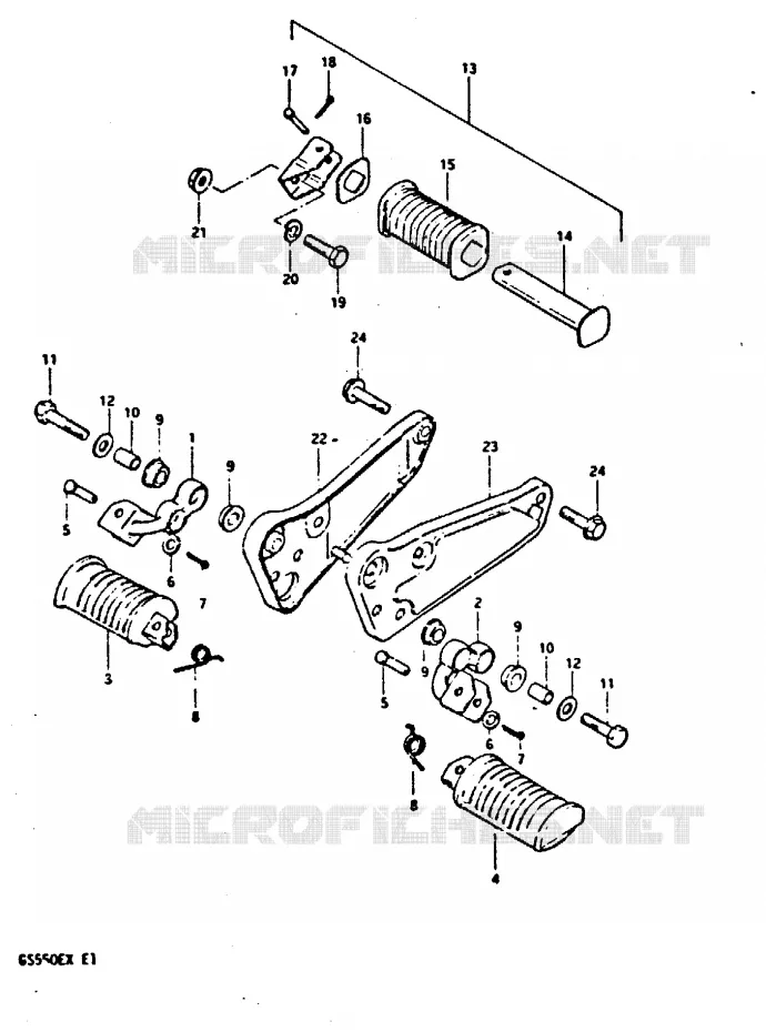 FOOTREST Suzuki MOTO 550 GS 1981  GS550EX(X)