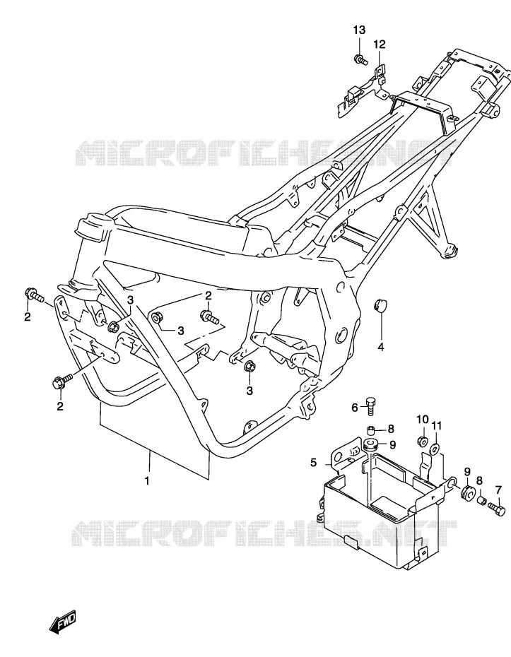 FRAME (MODELE K3) Suzuki MOTO 500 GS-F 2004  GS500FK4(P19)