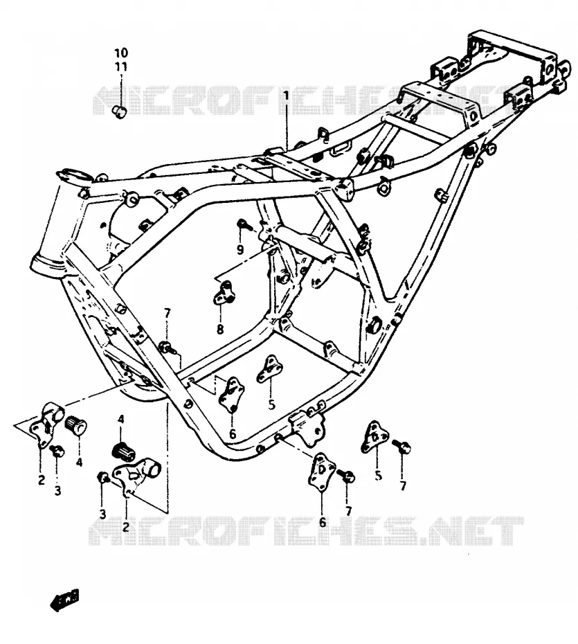 FRAME Suzuki MOTO 1100 GSX-E 1984  GSX1100EFE(E/F/G)