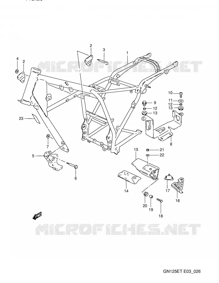 FRAME Suzuki MOTO 125 GN 1995  GN125ES(E3)