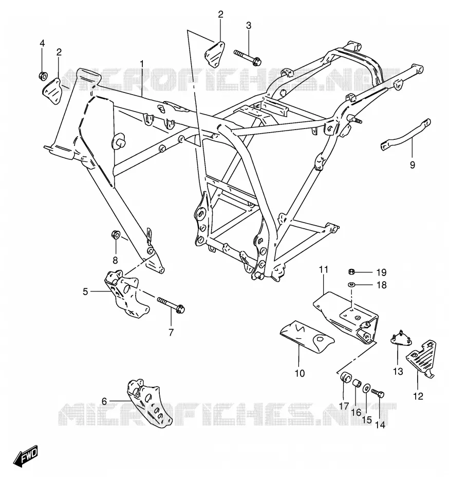 FRAME Suzuki MOTO 125 GS 1983  GS125ESD(E1)