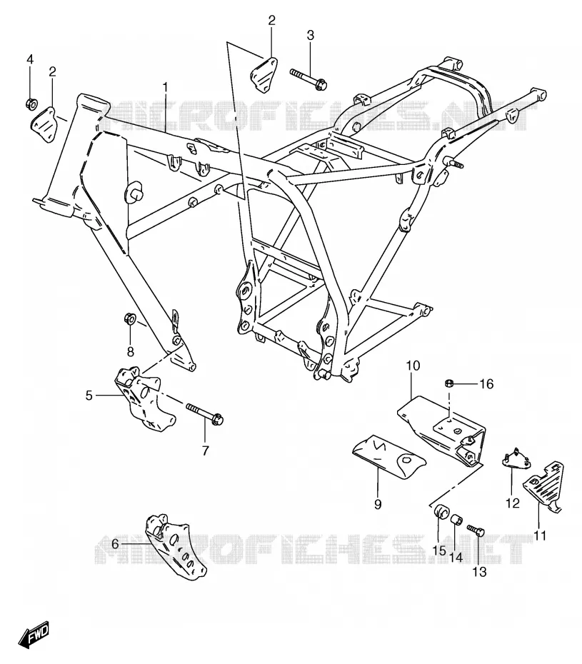 FRAME Suzuki MOTO 125 GS 1999  GS125SUX(E71)