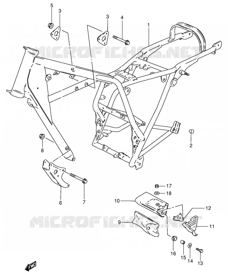 FRAME Suzuki MOTO 250 GN 1985  GN250F(E2)