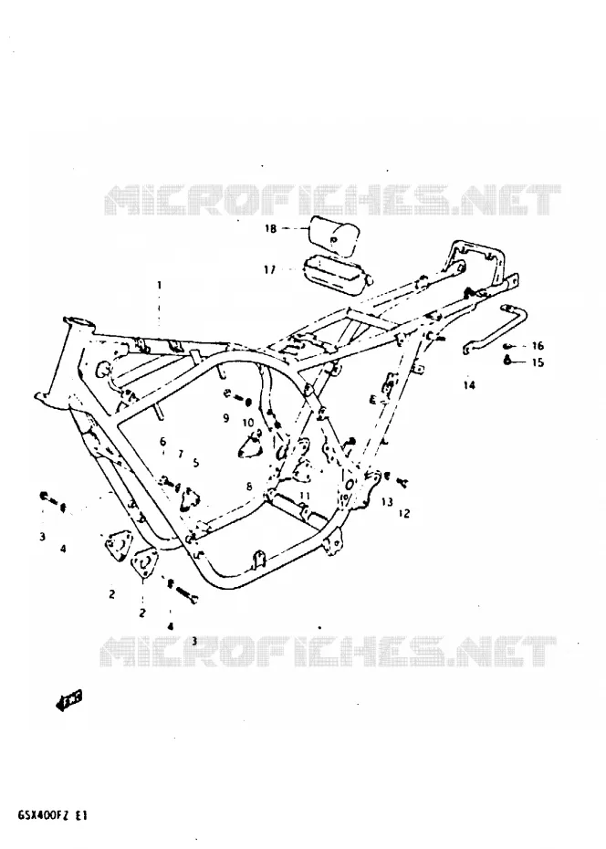 FRAME Suzuki MOTO 400 GSX 1981  GSX400FX(X/Z)