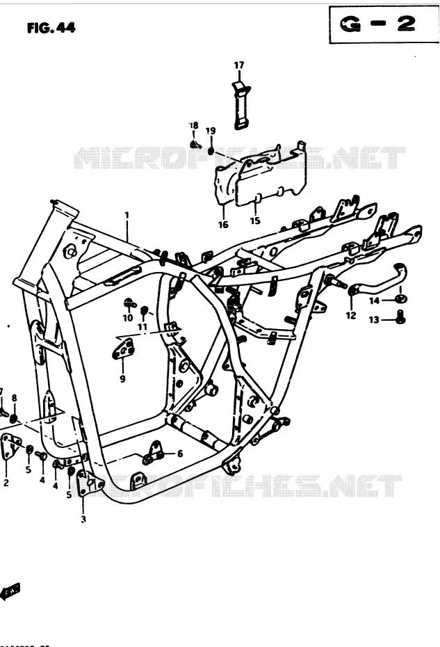 FRAME Suzuki MOTO 450 GS-E 1983  GS450ED2(2/Z/D)