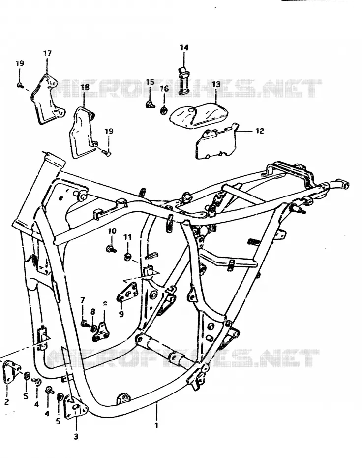FRAME Suzuki MOTO 450 GS-L 1983  GS450LD