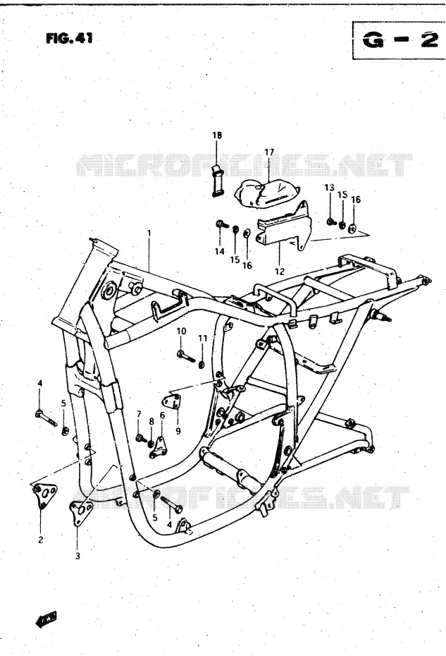 FRAME Suzuki MOTO 450 GS-L 1999  GS450LX(E2)