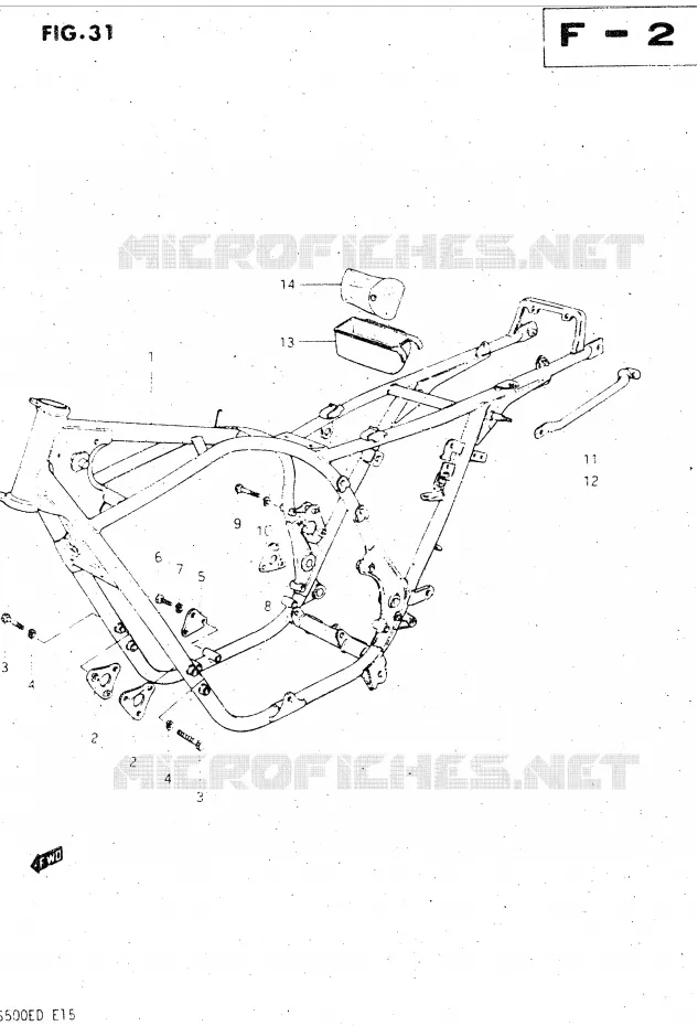 FRAME Suzuki MOTO 500 GS-E 1982  GS500EZ(Z/D)
