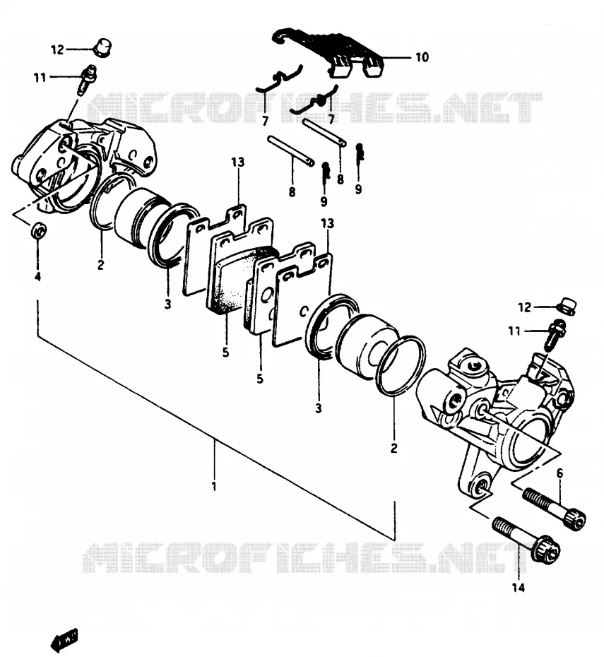 FRONT CALIPER Suzuki MOTO 1100 GSX-E 1984  GSX1100EE(E/F/G)