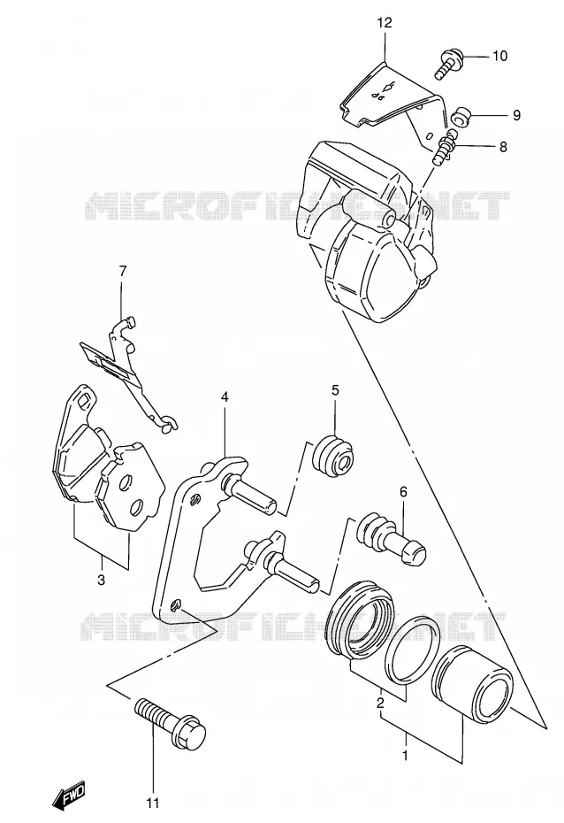 FRONT CALIPER Suzuki MOTO 125 GN 1998  GN125EW(E28)