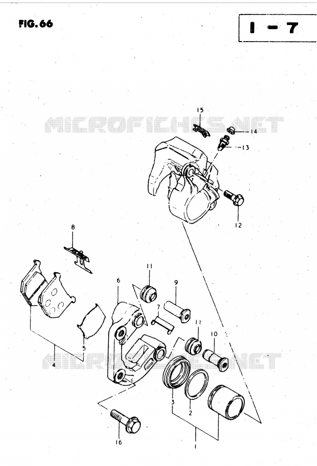 FRONT CALIPER Suzuki MOTO 450 GS-L 1999  GS450LX(E2)