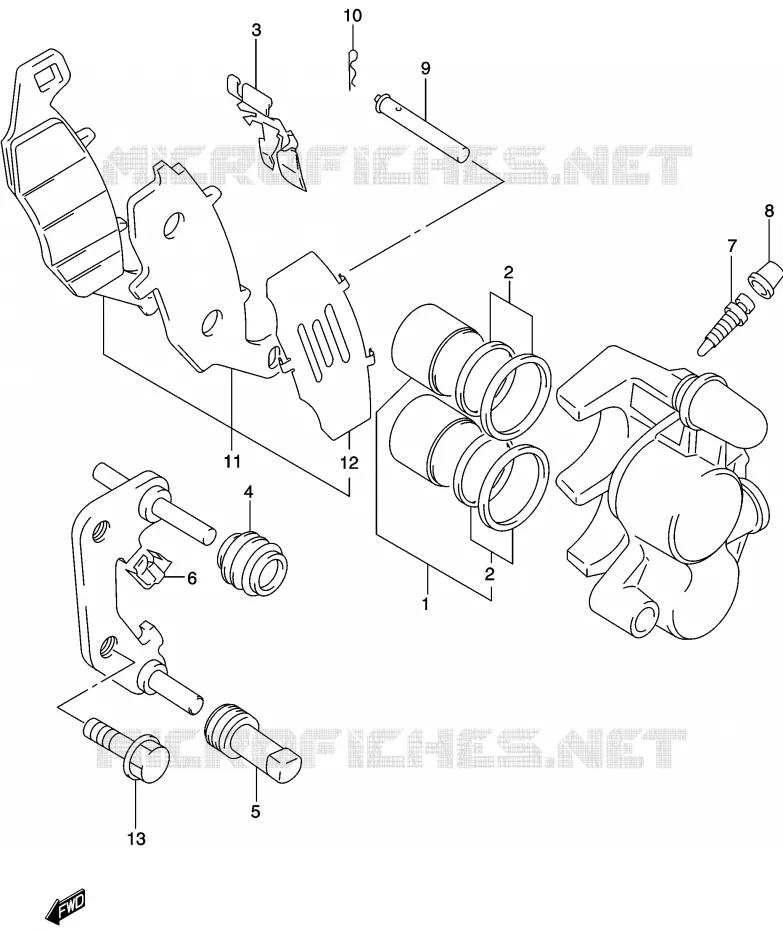 FRONT CALIPER Suzuki MOTO 500 GS-E 2003  GS500K3(P19)