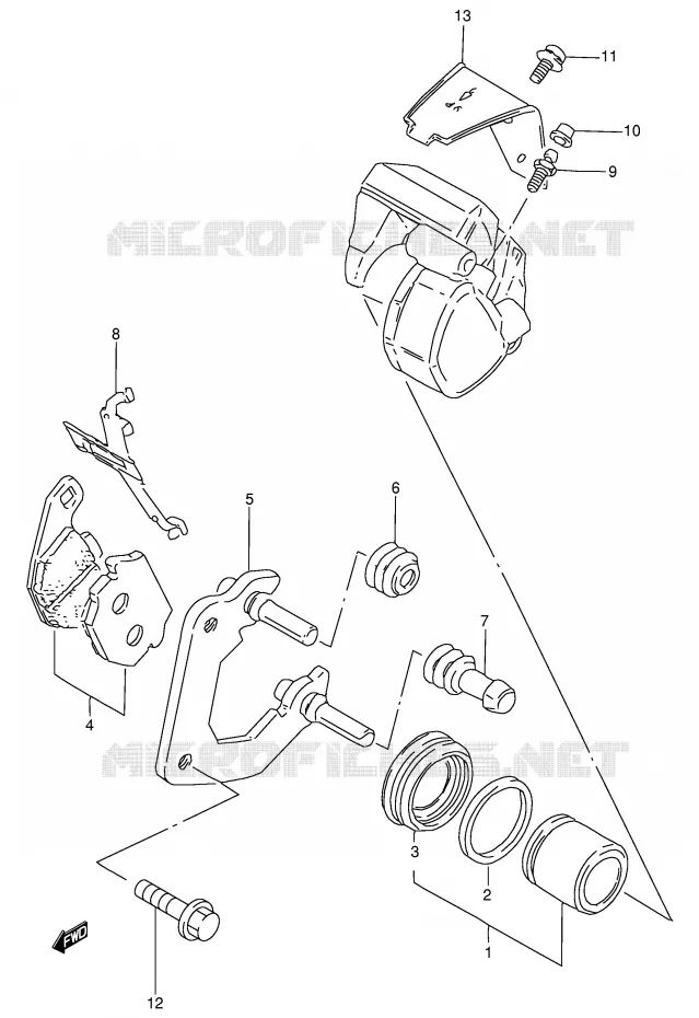 FRONT CALIPER (VOIR NOTE) Suzuki MOTO 125 GN 1982  GN125Z(E1)