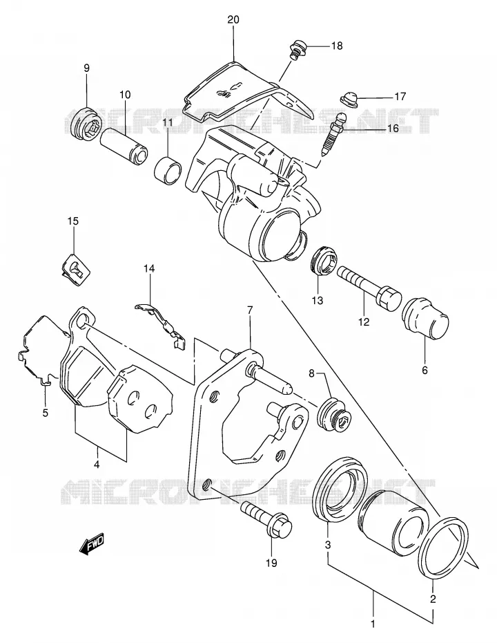 FRONT CALIPER (VOIR NOTE) Suzuki MOTO 125 GN 1989  GN125K(E1)