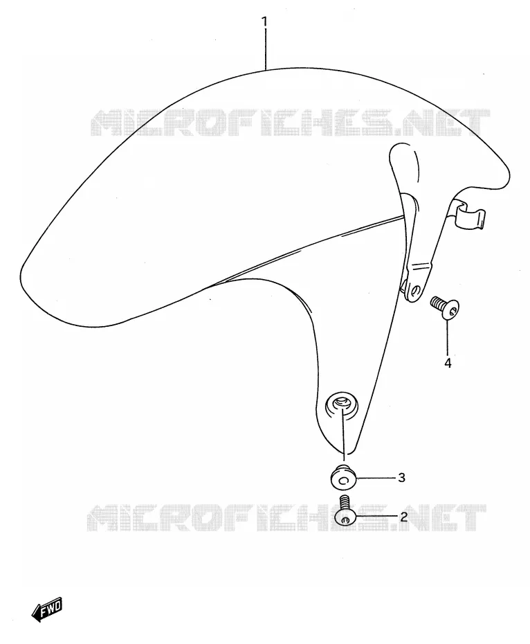 FRONT FENDER (MODELE N/P) Suzuki MOTO 750 GSX-R 1994  GSX-R750WR(E28)