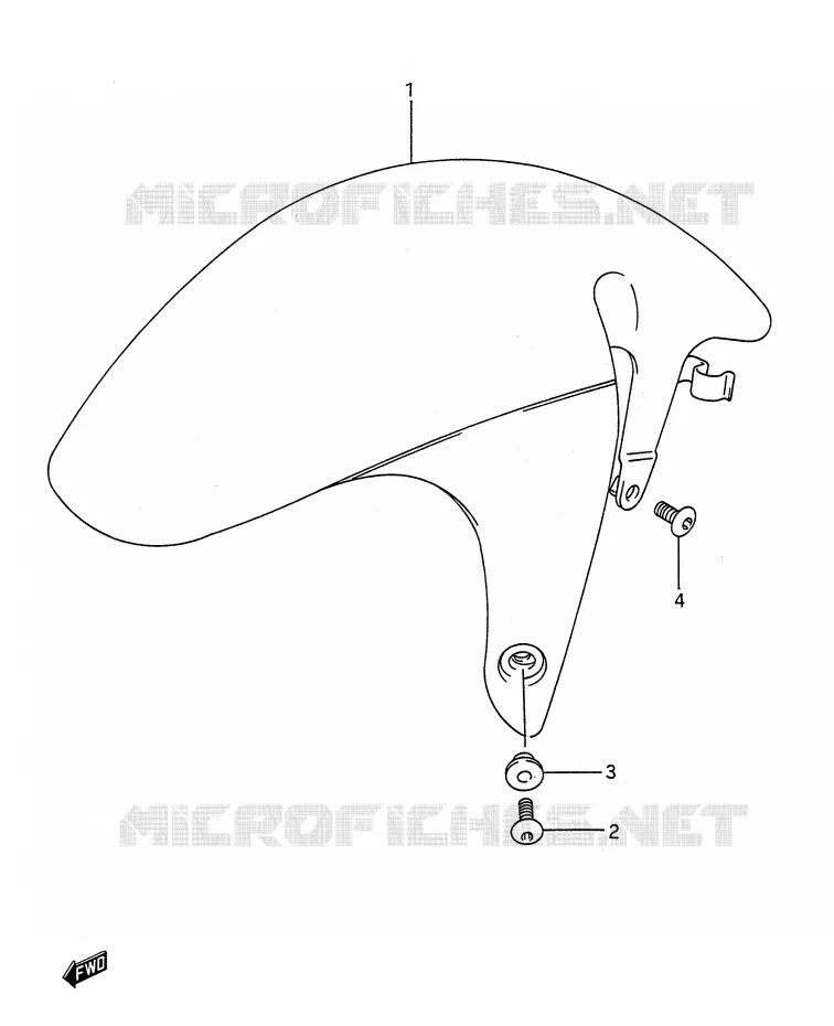 FRONT FENDER Suzuki MOTO 1100 GSX-R 1991  GSX-R1100M(E28)