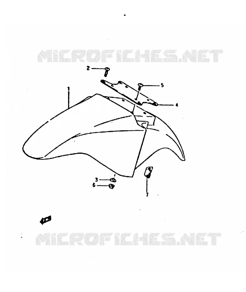 FRONT FENDER Suzuki MOTO 400 GSX-R 1987  GSX-R400H