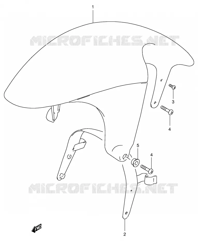 FRONT FENDER Suzuki MOTO 400 GSX-R 1990  GSX-R400RFL(E30)