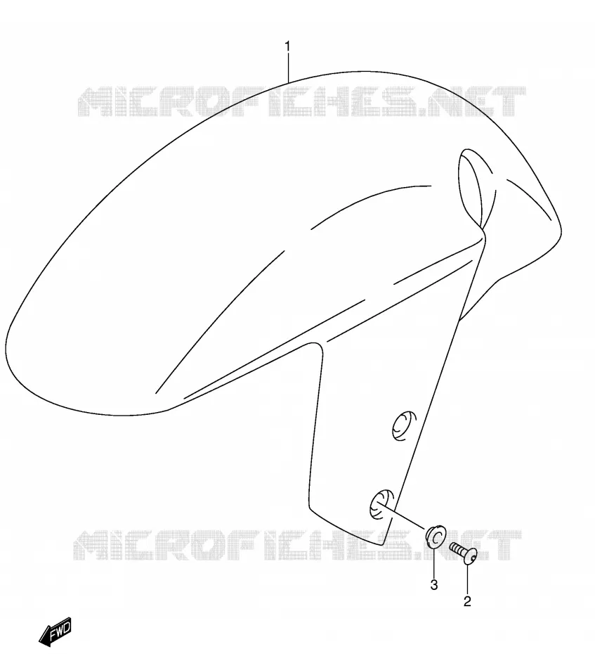 FRONT FENDER Suzuki MOTO 600 GSX-R 2002  GSX-R600U1K2(E2)
