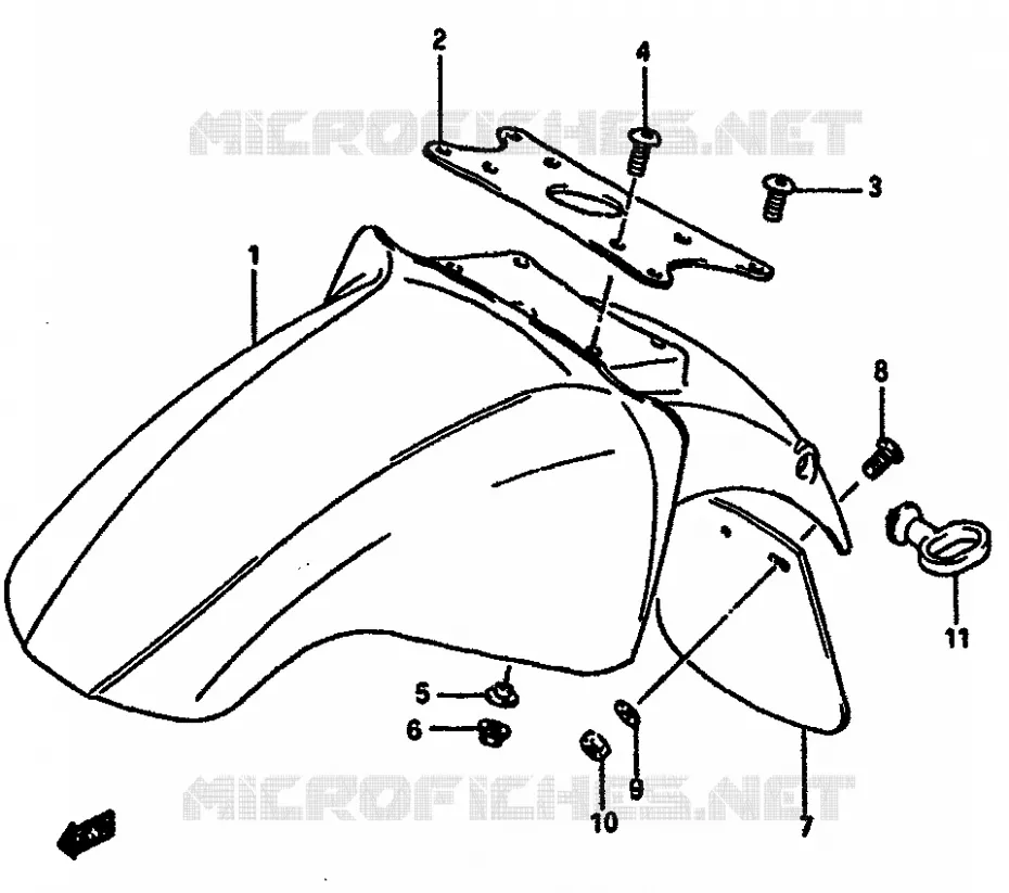 FRONT FENDER Suzuki MOTO 750 GSX-R 1985  GSX-R750F(F/G/H)