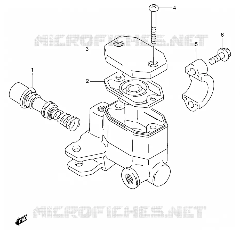 FRONT HOOFDREMCILINDER (MODELE K/L/M/R) Suzuki MOTO 125 GS 1982  GS125ESZ(E1)