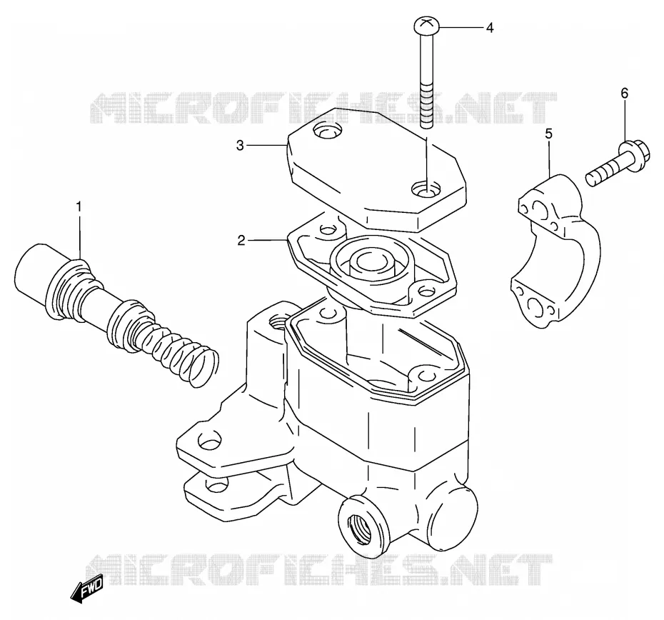 FRONT HOOFDREMCILINDER (MODELE M/N/R) Suzuki MOTO 125 GN 1991  GN125M(E1)