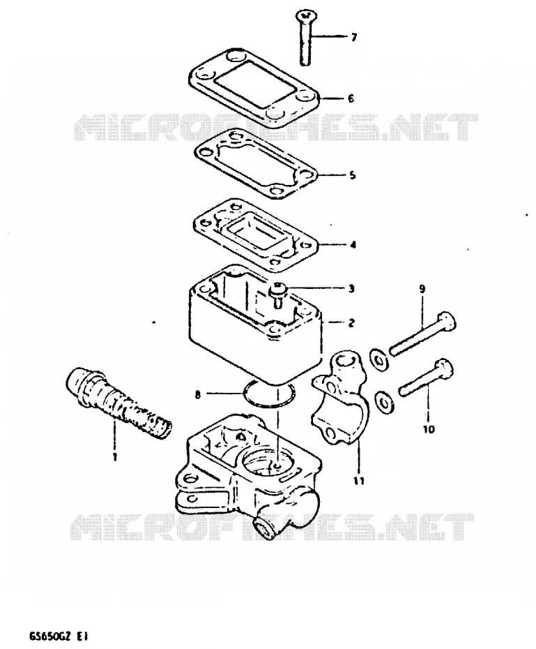 FRONT HOOFDREMCILINDER (MODELE X) Suzuki MOTO 650 GS 1999  GS650GX(X/Z)