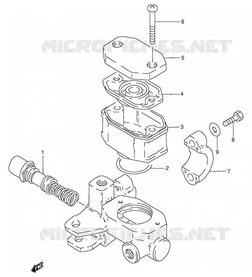 FRONT HOOFDREMCILINDER (MODELE Z/D/K) Suzuki MOTO 125 GN 1994  GN125ER(E1)