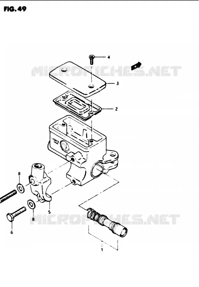 FRONT HOOFDREMCILINDER Suzuki MOTO 1100 GS-G 1985  GS1100GF(E/F/G)