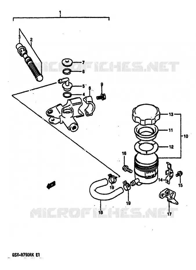 FRONT HOOFDREMCILINDER Suzuki MOTO 750 GSX-R 1989  GSX-R750RK