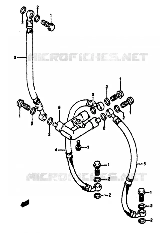 FRONT REMSLANG Suzuki MOTO 1100 GSX-R 1992  GSX-R1100 N (M/N)