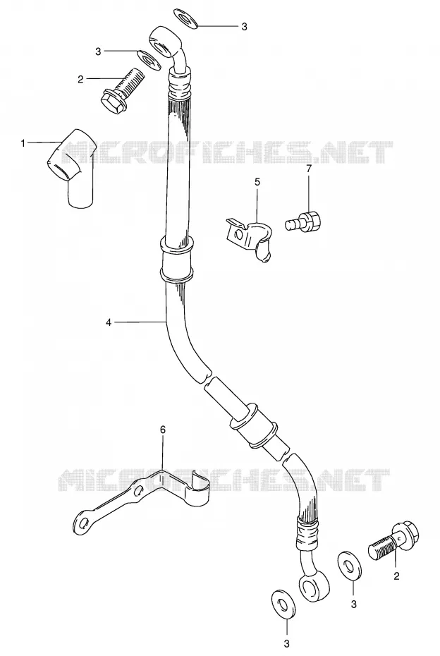 FRONT REMSLANG Suzuki MOTO 125 GS 1990  GS125ESL(E1)