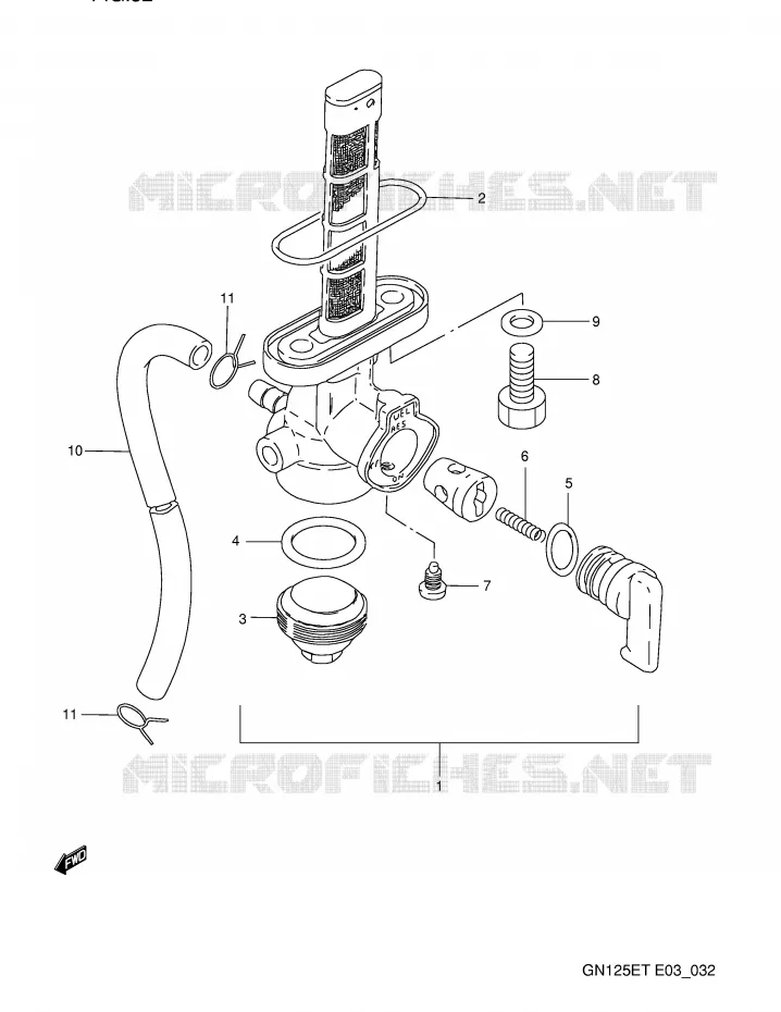 FUEL COCK Suzuki MOTO 125 GN 1992  GN125EN(E3)