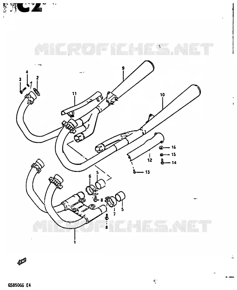 GELUIDDEMPER Suzuki MOTO 850 GS 1985  GS850GF(E4)