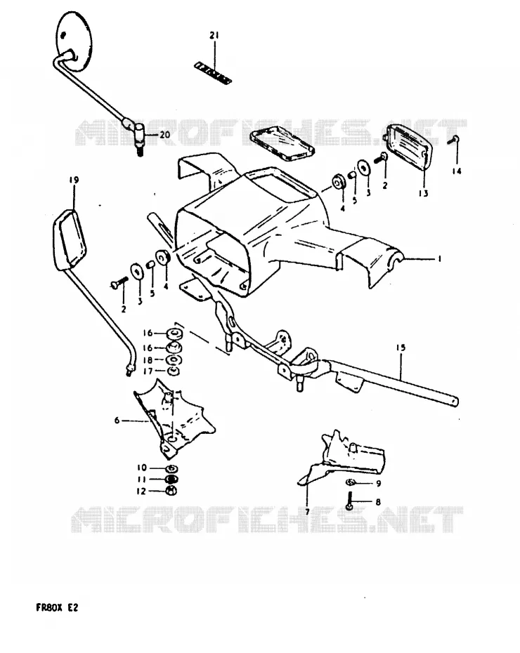 HEADLIGHT BOWL - STUUR Suzuki SCOOTER 80 FR 1981  FR80X