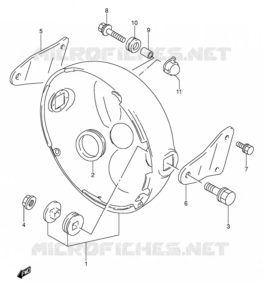 HEADLIGHT BOWL (MODELE R/S/T) Suzuki MOTO 500 GS-E 1995  GS500EUS(E2)