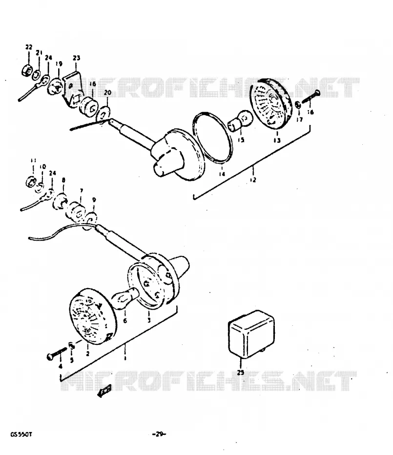 INDICATOREN (E18, E26) Suzuki MOTO 550 GS 1980  GS550ET(T)