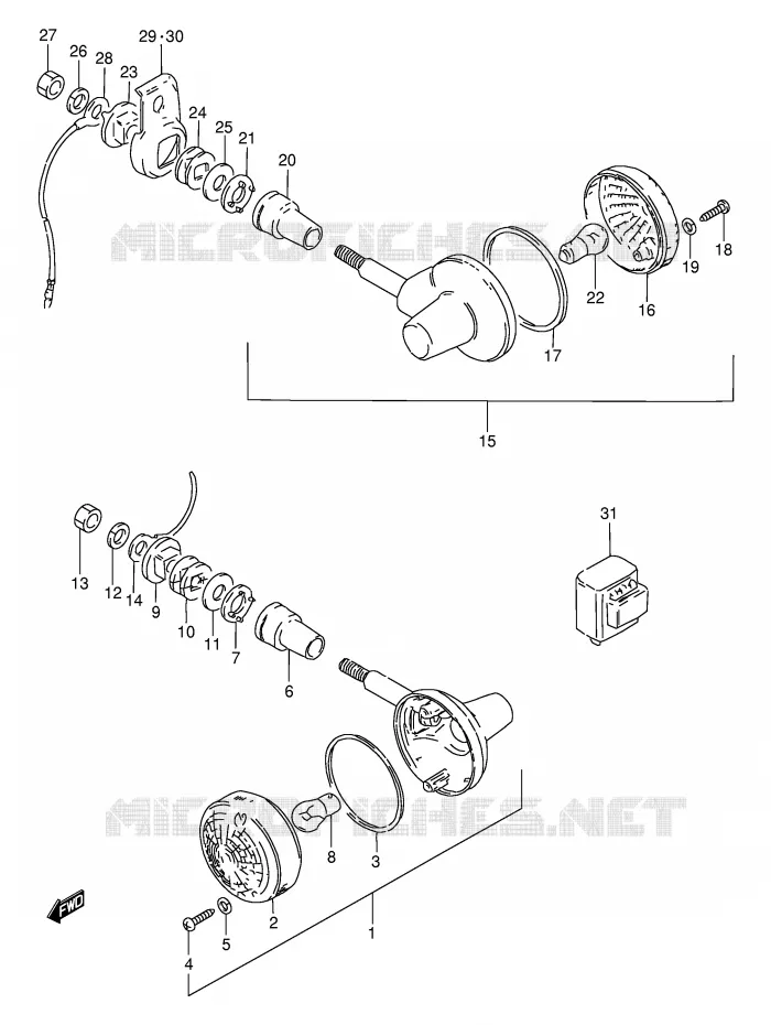 INDICATOREN (E1,P95,MODELE M E24) Suzuki MOTO 250 GN 1988  GN250J(E2)