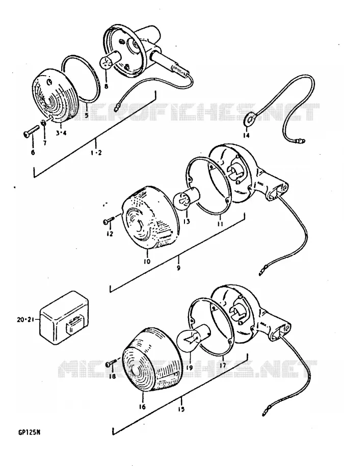 INDICATOREN (E2) Suzuki MOTO 125 GP 1978  GP125UC(C/N)