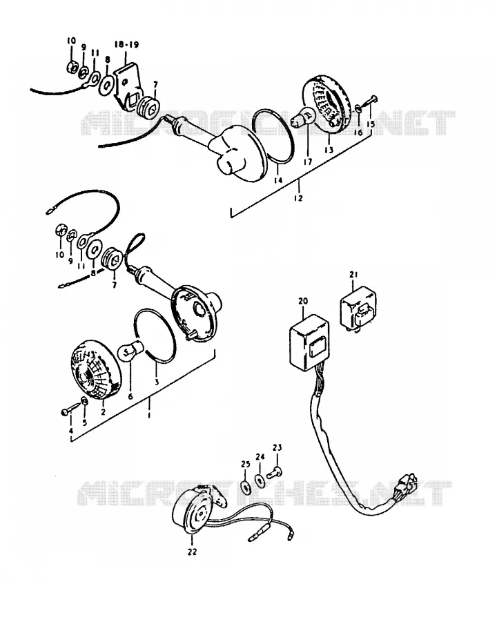 INDICATOREN (E21) Suzuki MOTO 1000 GS 1980  GS1000HT(T)