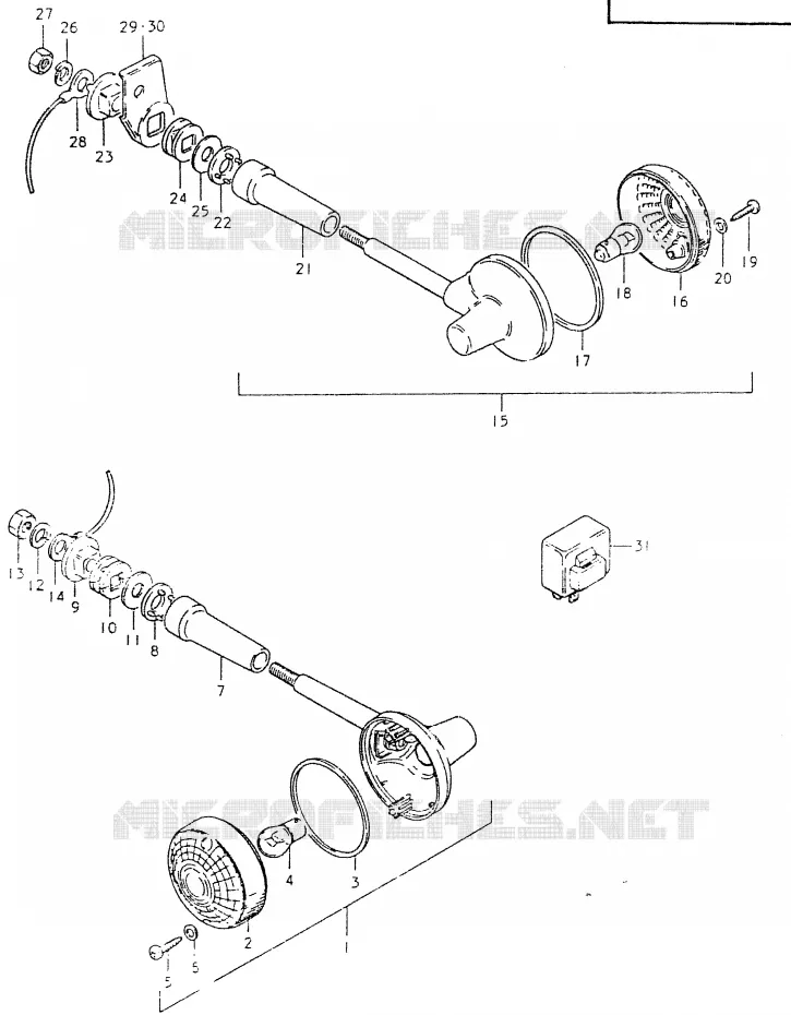 INDICATOREN (E21) Suzuki MOTO 550 GS 1980  GS550LT