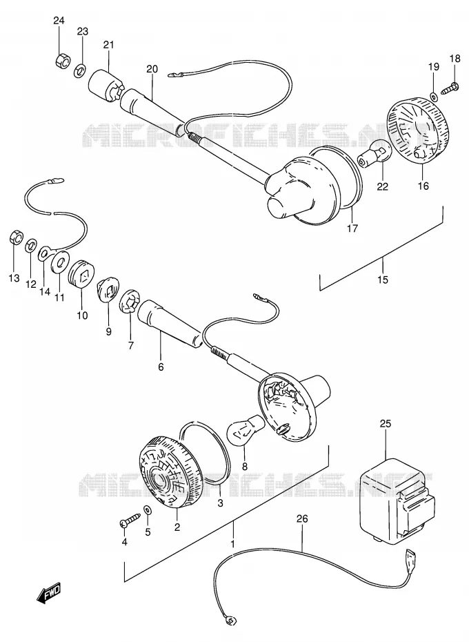INDICATOREN (E22) Suzuki MOTO 250 GN 1991  GN250M(E2)