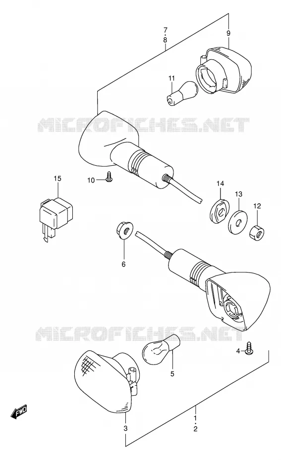 INDICATOREN (E24) Suzuki MOTO 500 GS-E 2002  GS500K2(E2)