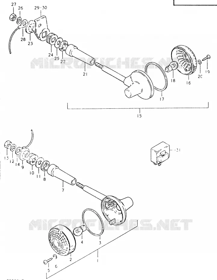 INDICATOREN (E25) Suzuki MOTO 550 GS 1980  GS550LT