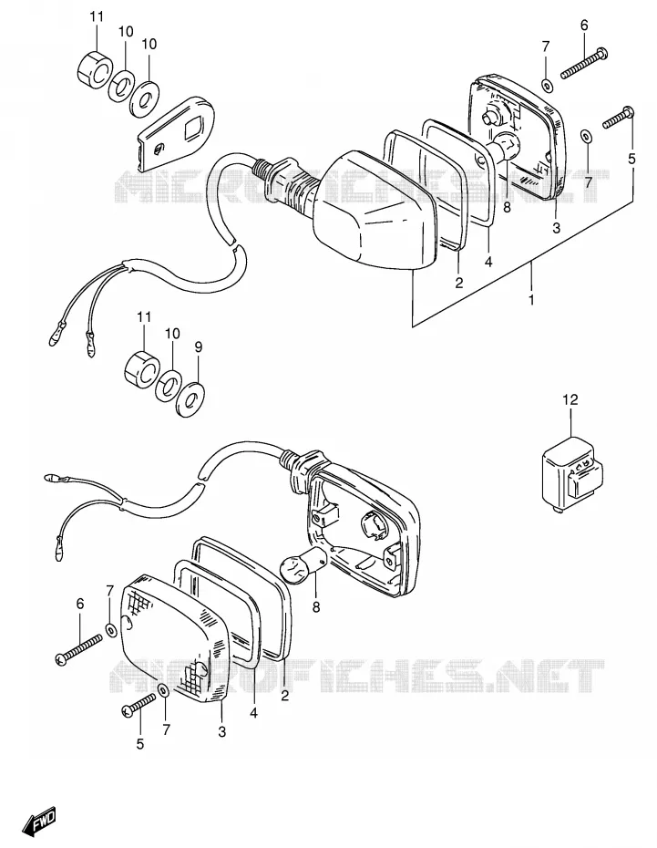 INDICATOREN (E30) Suzuki MOTO 125 GS 1982  GS125Z(E1)