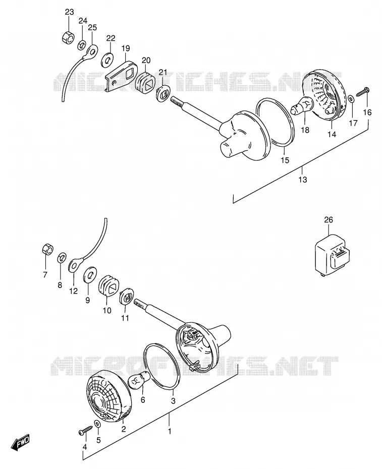 INDICATOREN (E34) Suzuki MOTO 125 GS 1991  GS125ESM(E1)