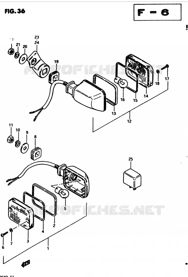 INDICATOREN (E34) Suzuki MOTO 450 GS 1982  GS450Z(2/Z/D)